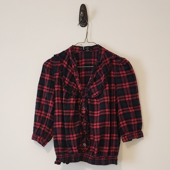 XXI Blouse Plaid Small - Picture 1 of 5